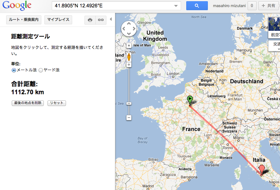 Result of distance